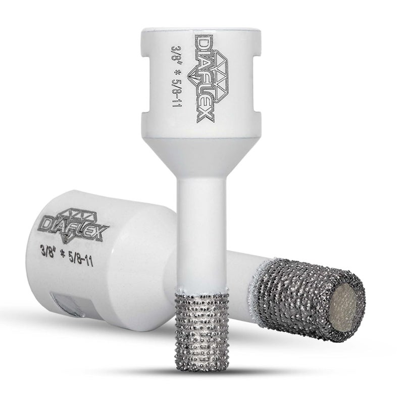 DIAFLEX Premium Brazed Core Bit – 3/8" Diamond Hole Saw for Porcelain, Ceramic, Stone, Dekton – 5/8"-11 Thread – Fast Clean Cuts – Vacuum Brazed – Wet or Dry Use - Image 1
